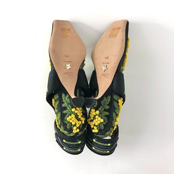 NEW Dior x Roger Vivier Mimosas Floral Kitten Heel Maryjane Pumps 36.5 - Picture 7 of 9